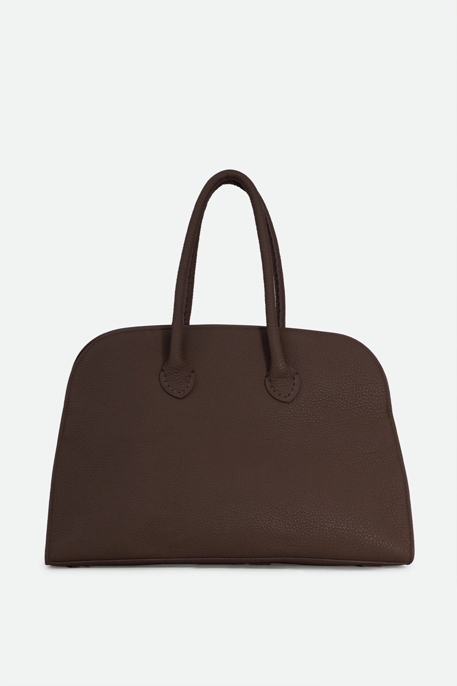 HANDBAG IN ITALIAN LEATHER CHOCOLATE