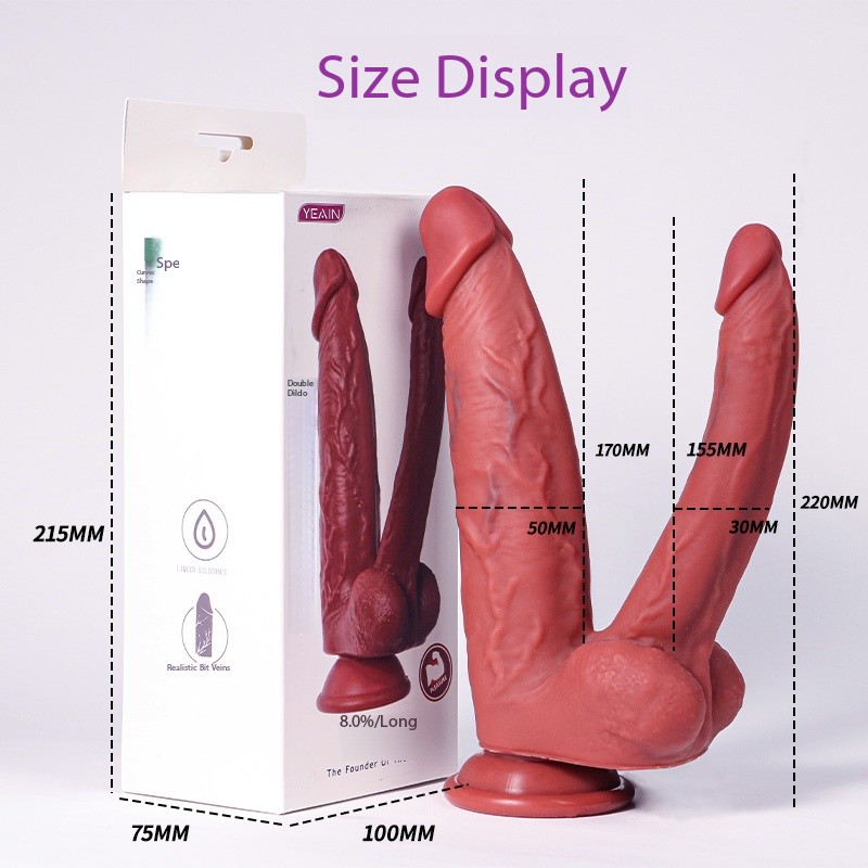 Twin Liquid Silicone Double-Ended Simulated Penis