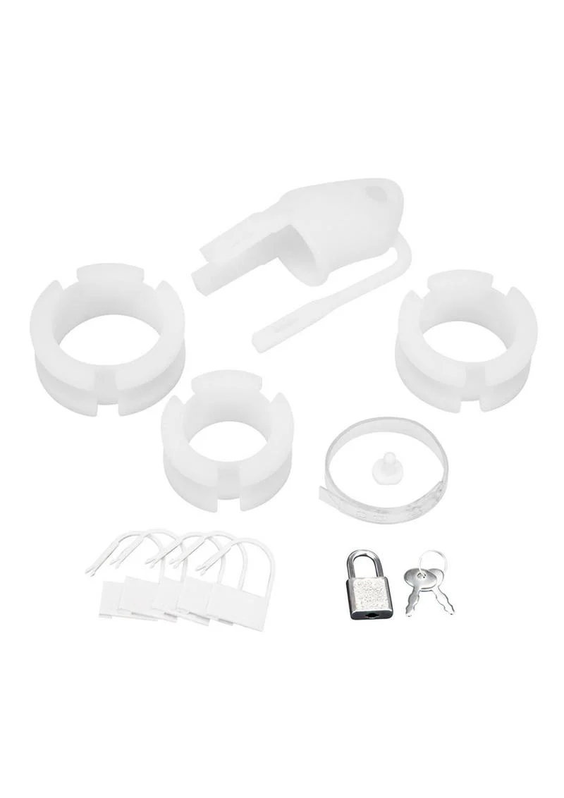 Blue Line Silicone Cock Cage with Ball Divider