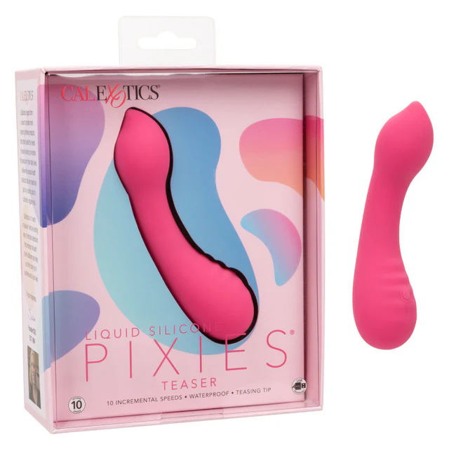 Pixies TEASER Mini Vibrator with Teasing Flexible Pleasure Tip Pink