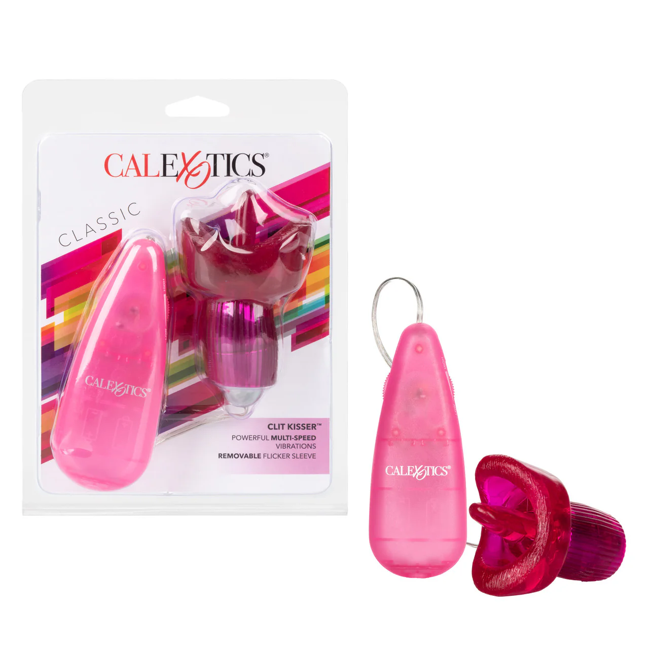 Calexotics CLASSIC CLIT KISSER Powerful Bullet Vibrator with Flickering Tongue and Remote Control
