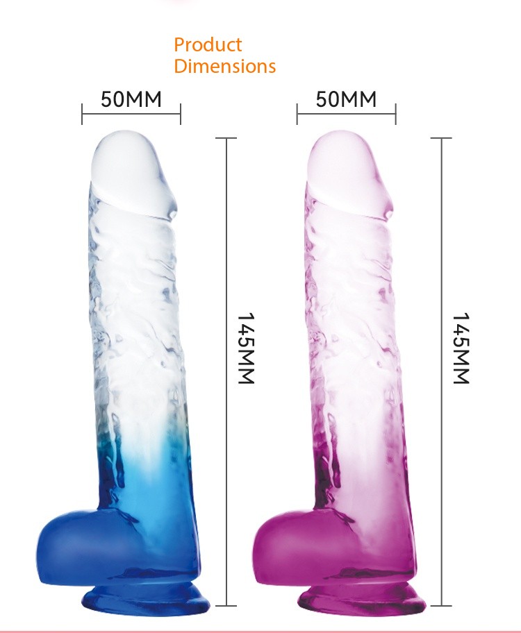 Night Sakura Liquid Silicone Transparent Colored Penis